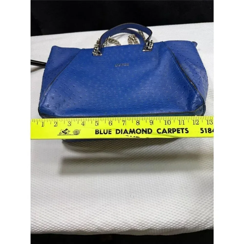 Guess Nikki Faux Ostrich Design Purse with Gold Chain ❤️